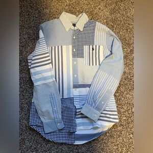 Ralph Lauren Multi-Pattern Blue and White Shirt